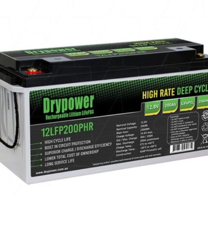 DryPower 12V 200Ah 2560Wh LiFePO4 Battery