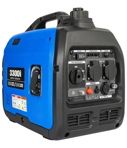 a blue and black portable generator