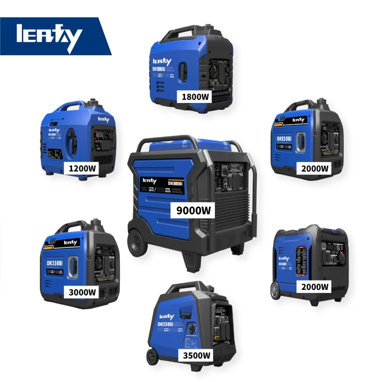 a group of blue and black portable generator